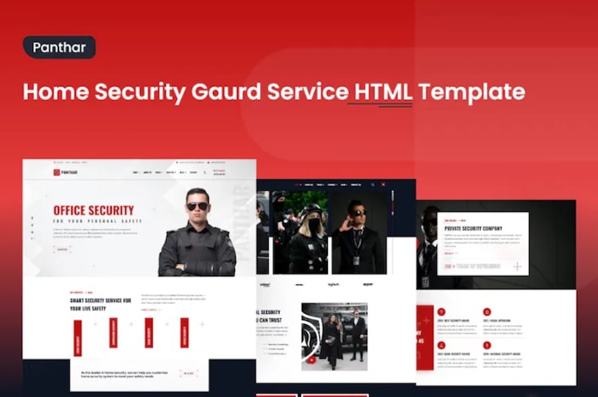 panthar html home security template