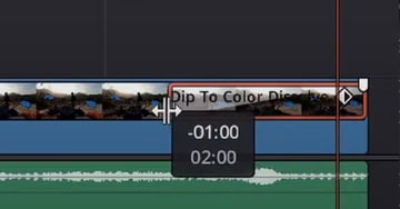 User increasing faded duration for guide on how to black out a video.