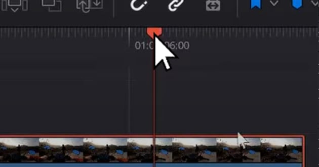Move the play head to the desired starting location for article on fading to black in Davinci Resolve.