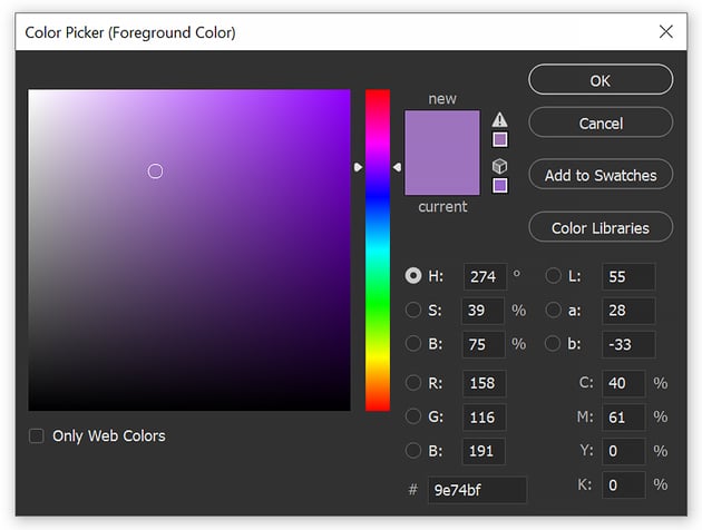 Choose Color Libraries in the Color Picker window