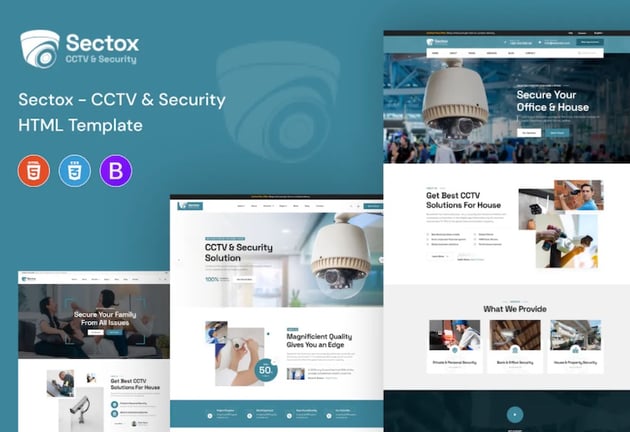sectox home security HTML template