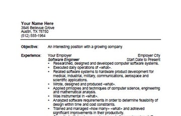 Bullet Point - Free Software Engineer Resume Templates