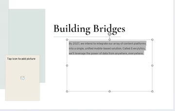 Project overview slide