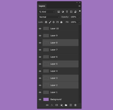  hold Alt/Option and select your desired layers individually