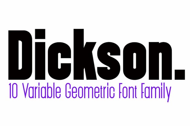 Dickson Thick Sans Serif Fonts
