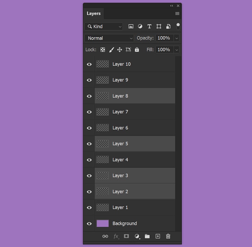  hold Alt/Option and select your desired layers individually