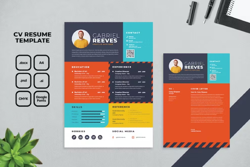 Multipurpose Creative Resume Template from Envato Elements