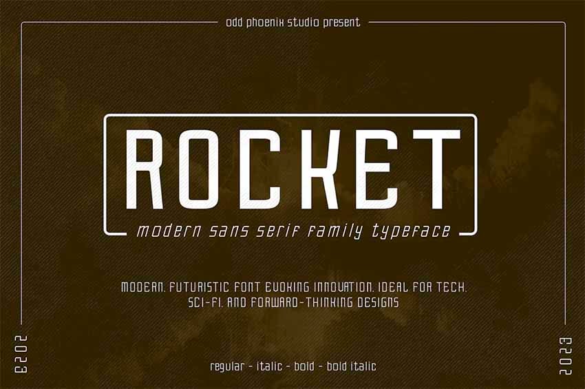 Rocket Modern Sans Serif Typeface