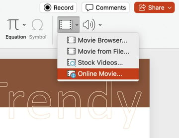 How to Embed Web Videos in PowerPoint Step 2