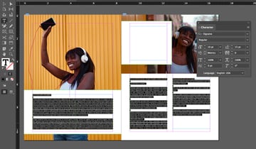 indesign character panel