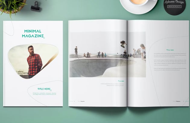 minimal magazine template