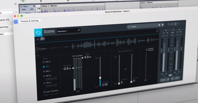 Image of Ozone Interface within Audacity for how to access Audacity download for Windows and MacOs.