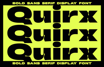 Quirx Modern Display Font