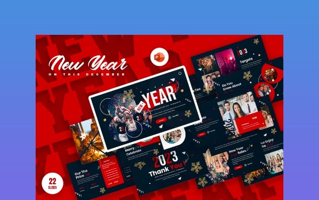Christmas and New Year PowerPoint Template