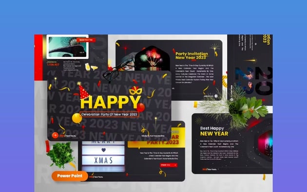 Happy New Year Template PowerPoint