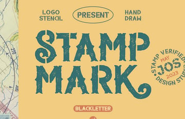 mark stamp font