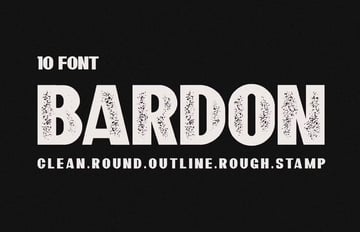 bardon stamp font