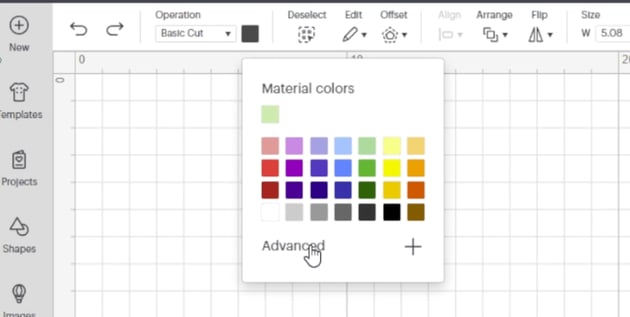 Click on Colours and then click Advanced