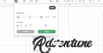 Use a -0.03 offset to colour in your letters