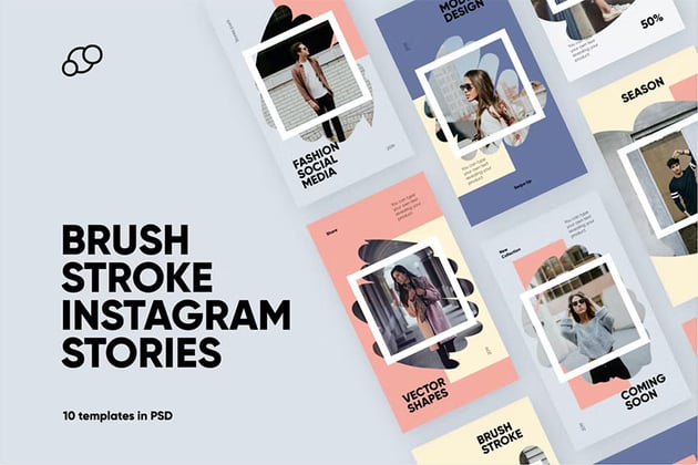 Brush Stroke Instagram Stories (PSD)