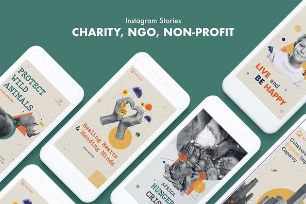 Charity Instagram Story Templates (PSD)