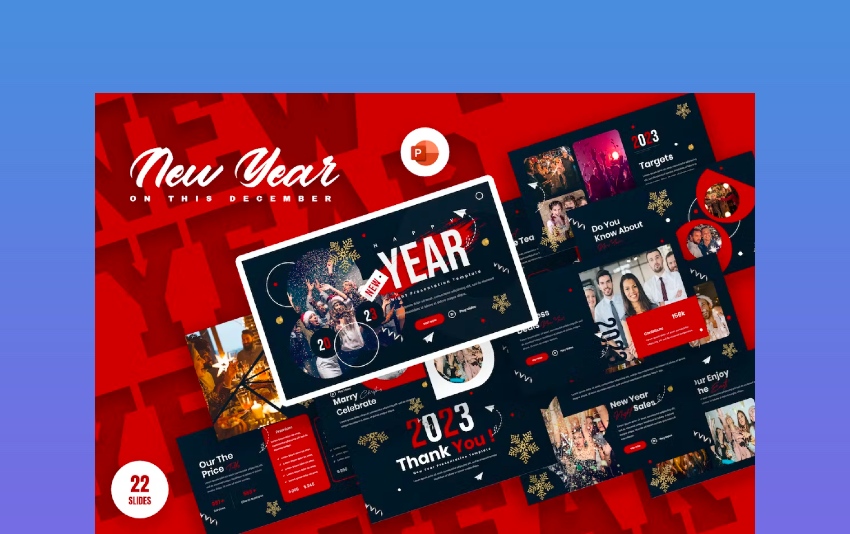 Christmas and New Year PowerPoint Template
