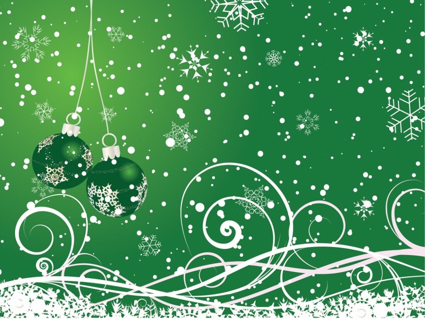 Floral Green Free New Years Template Background