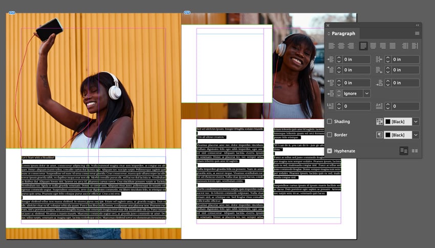 indesign paragraph panel