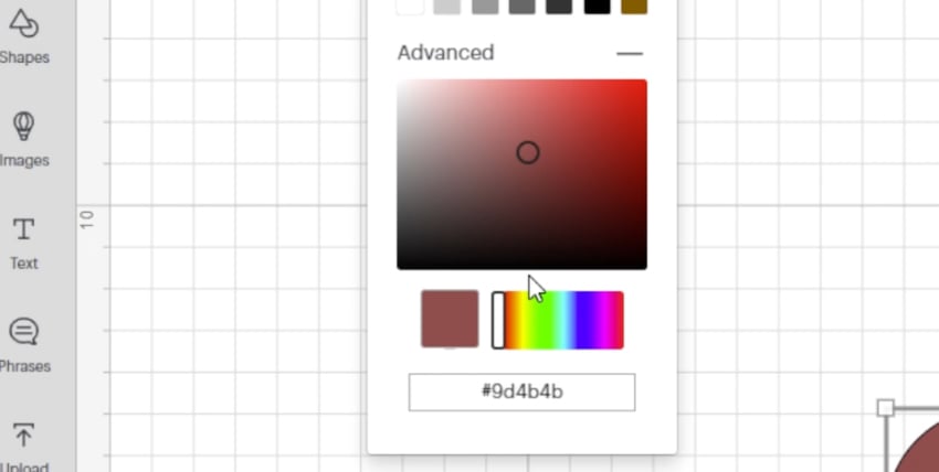 Type in the hexcode of the exact colour you want to use