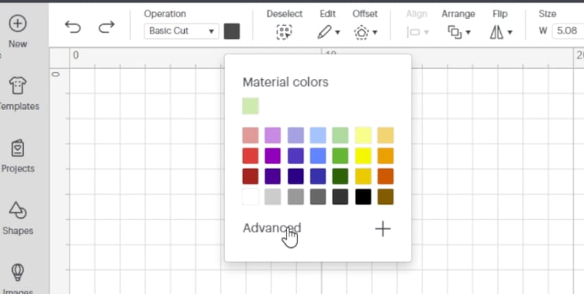 Click on Colours and then click Advanced