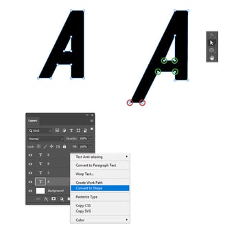 How to distort letter A 