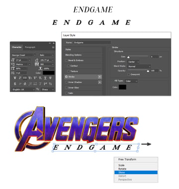 How to type and distort Endgame