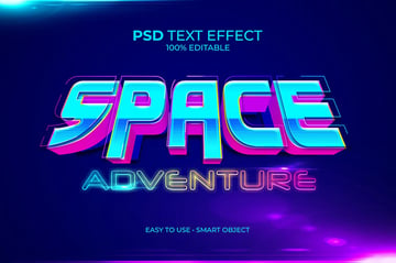 Space Adventure text effect available on Envato Elements 