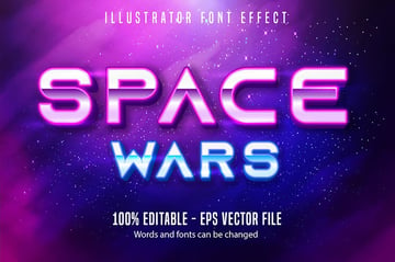 Space Wars text effect available on Envato Elements 