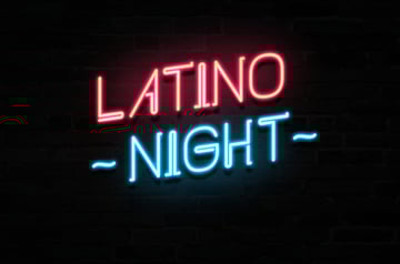 Image of neon effect text variation