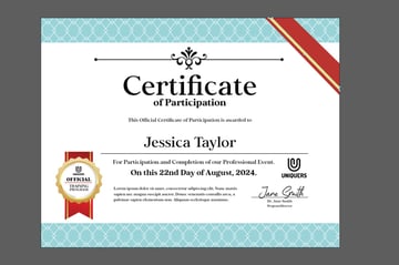 certificate template