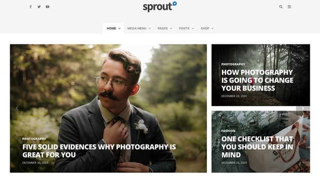 Sprout - Clean Blog/News/Magazine Responsive Theme