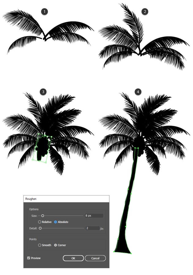 How to make GTA palm tree and trunk