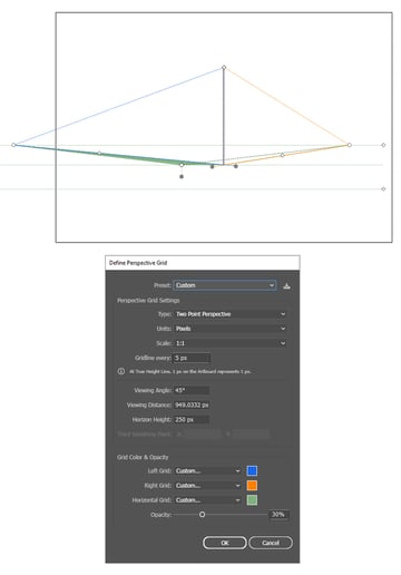 How to change a perspective grid in Illustrator