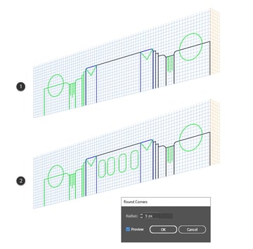 How to add decorative elements on the perspective building