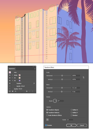 How to color the building facade 