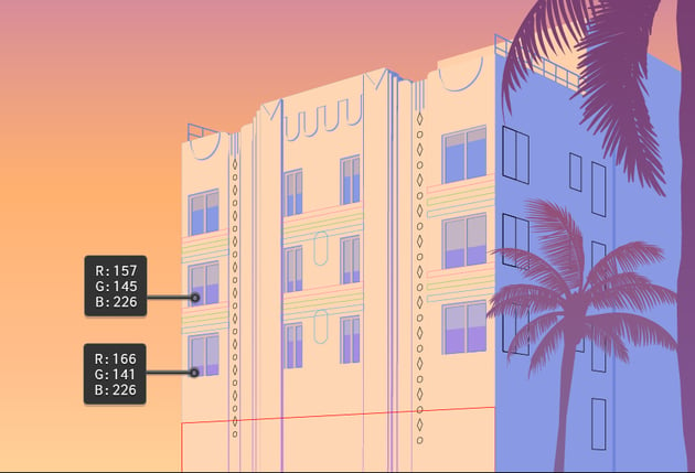 How to color all front perspective windows