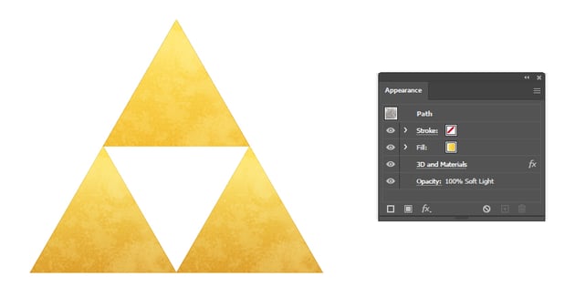 How to apply texture on Triforce logo
