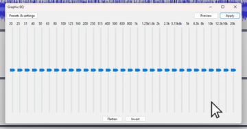 Graphic EQ Menu for Article dealing with equalization in Audacity.