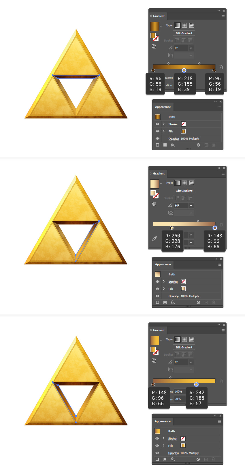 How to add inner shading and highlight with gradients