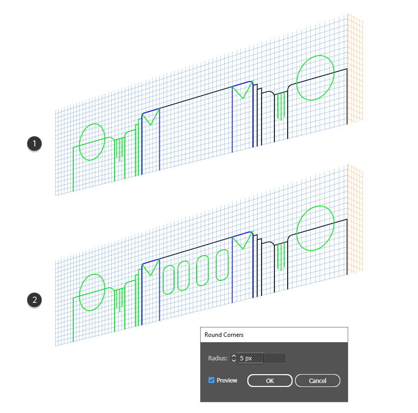 How to add decorative elements on the perspective building