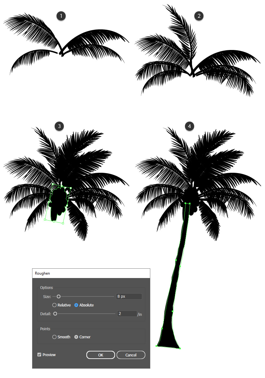 How to make GTA palm tree and trunk