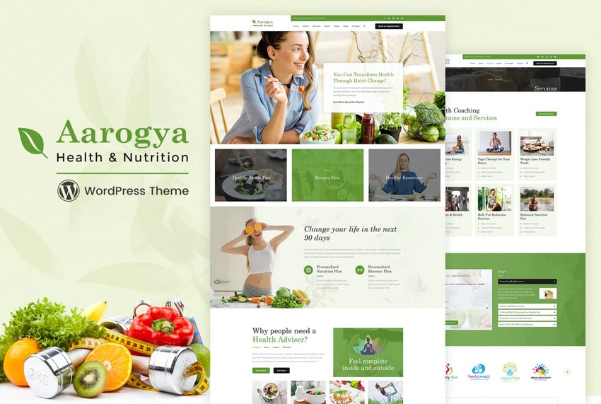 Aarogya | Nutrition, Weight Loss WordPress Theme