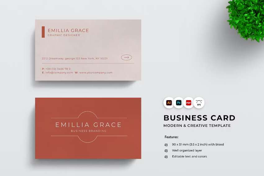 Minimalist Business Card Template, a premium file from Envato Elements