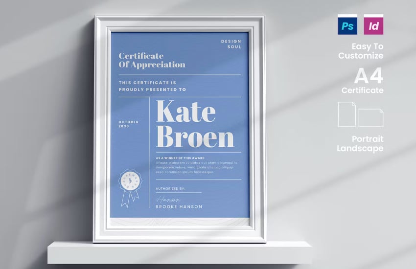 template certificate